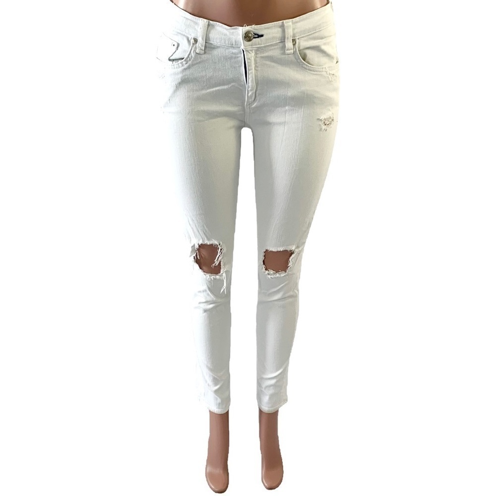ZARA woman premium denim collection ripped distressed jeans women  4